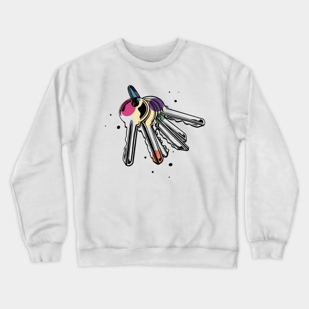 Keys Crewneck Sweatshirt by trippyart